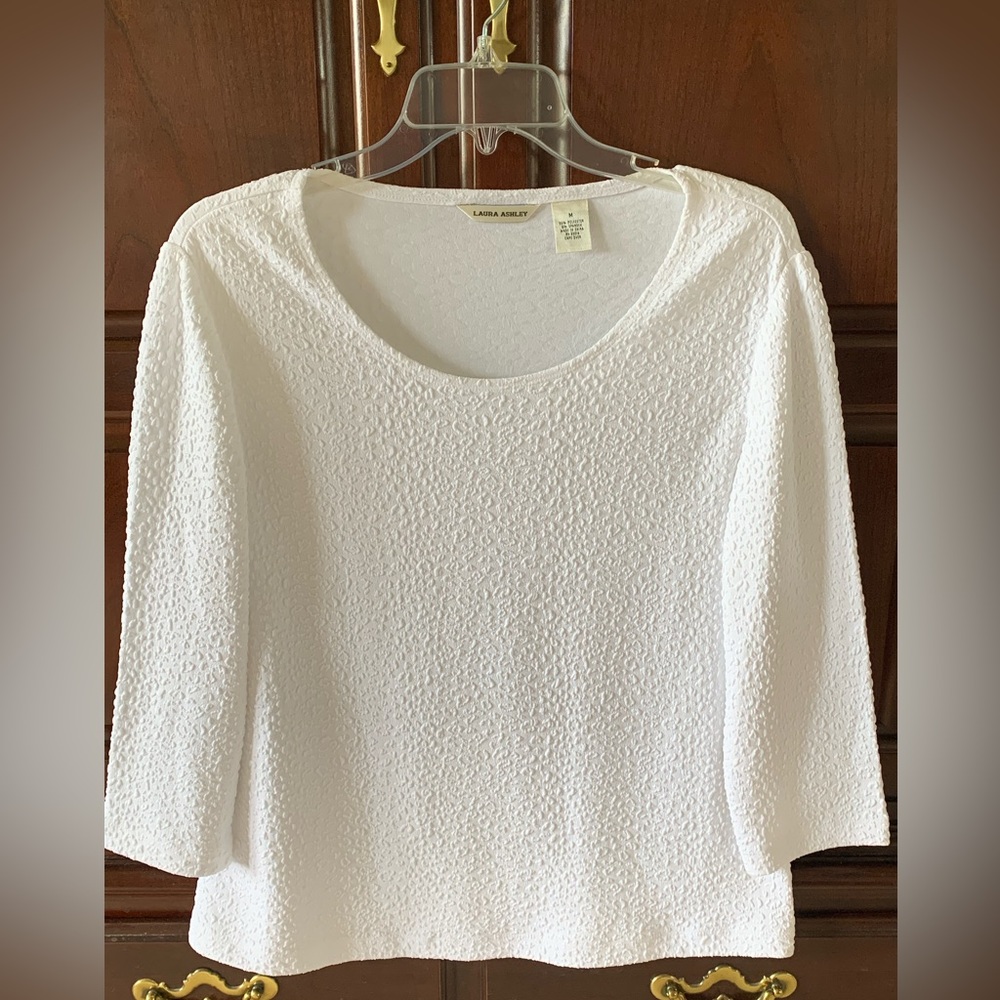 NWT Laura Ashley White Top Medium